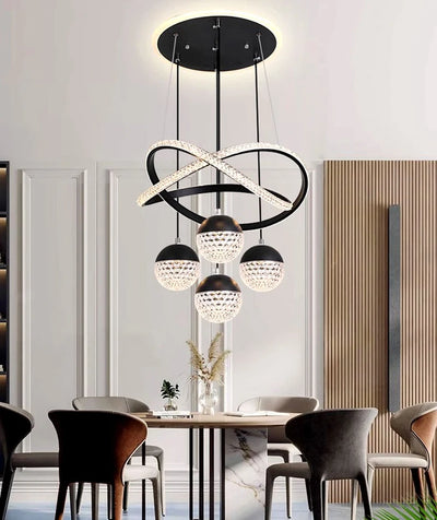 Modern LED Dining Room Chandelier - Elegant Indoor Lighting for Living Room, Bedroom, and Kitchen