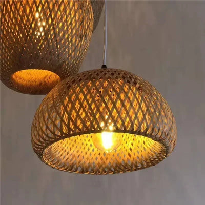 Handwoven Bamboo Chandelier: Natural Elegance for Home Revised on Wording and Style