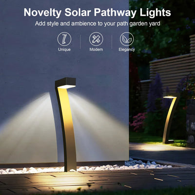 4pcs Solar Garden Pathway Lights - Waterproof LED Driveway Lights for Outdoor, Lawn, and Backyard