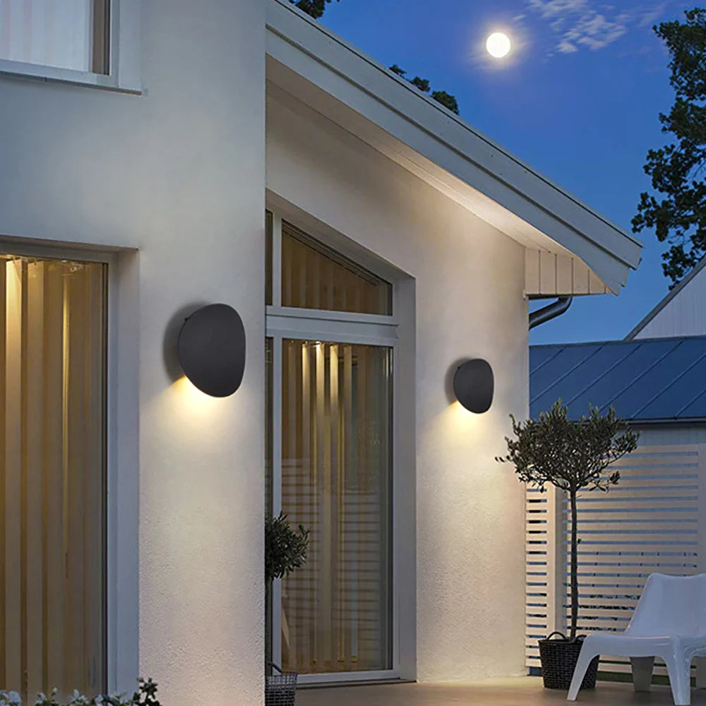 LED Wall Lamp: Simple Round Design for Balcony, Entrance, TV Background, Bedroom, and Bedside