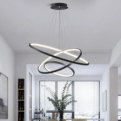 Modern LED Ceiling Lamps: Stylish Rings Pendant Lights Perfect for Indoor Lighting, Ideal LED Chandeliers for Living Room