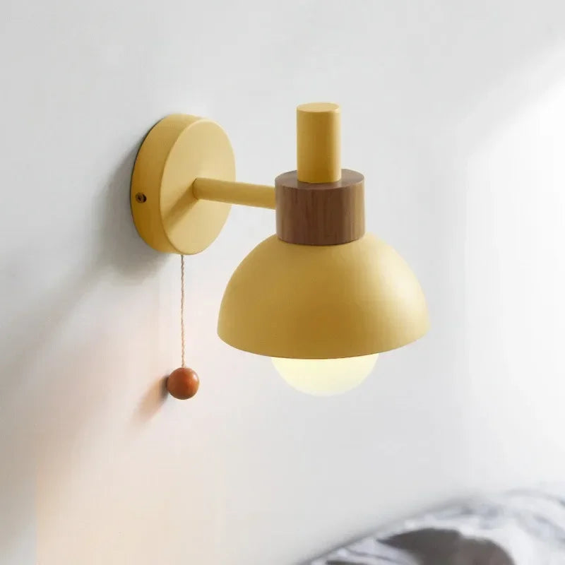 Modern Macaron Wall Light with Switch – Versatile Wall Sconce for Bedroom, Living Room, Bathroom, and Stairs