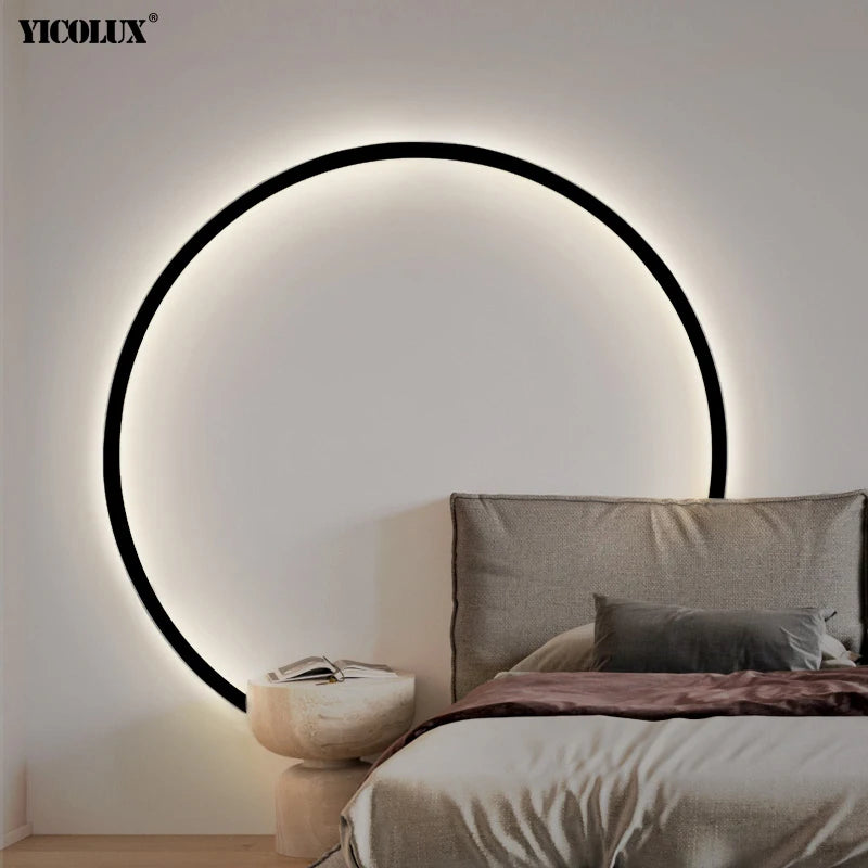 Modern Circle Background Decoration Lamp – LED Wall Light