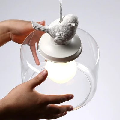 Modern Creative Glass Bird Pendant Lamps - Elegant Illumination for Various Spaces