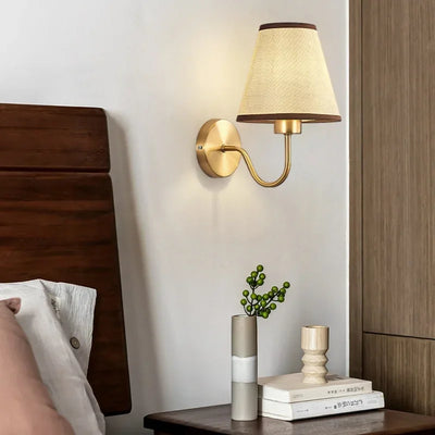 Modern LED Wall Lamp – Retro E27 Creative Fabric Wall Lamp