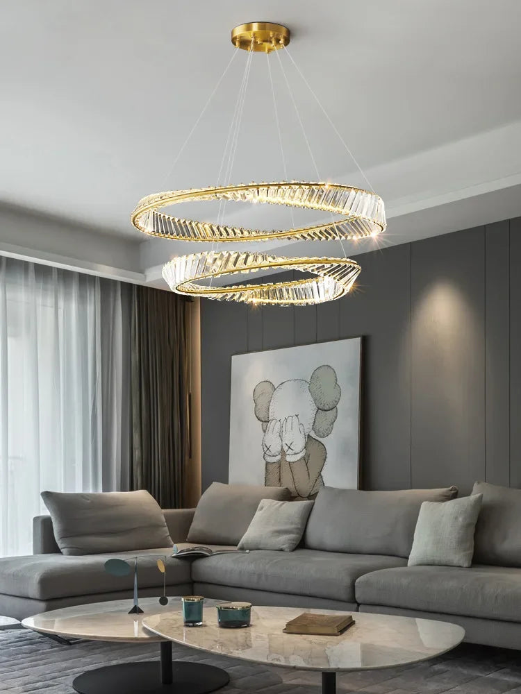 Nordic Luxury Ceiling Lamp: Creative Crystal Ceiling Chandelier Perfect for Living Room, Dining Room, Bedroom