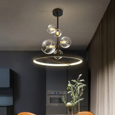 Designer Glass Ball Chandelier - Creative Lighting Fixture for Home Decoration