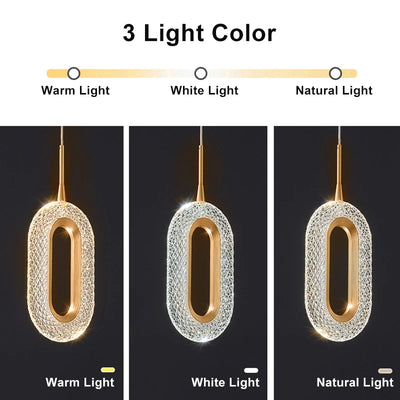 Modern Crystal LED Pendant Lamps: Elegant Lighting for Home Decor