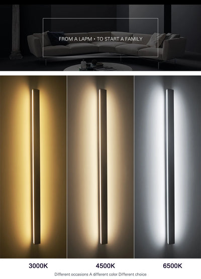 Modern Long Strip LED Wall Lamp – Outdoor Waterproof Lighting Solution