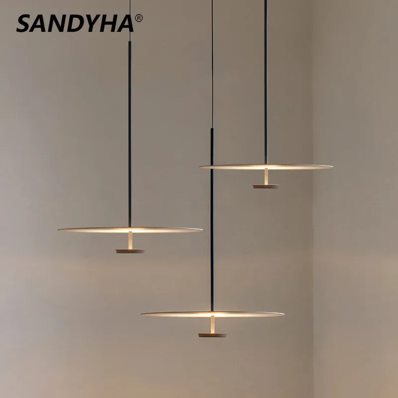 Minimalist Ring Chandeliers: LED Pendant Lighting Perfect for Bedroom, Kitchen Island, Dining Room - Stylish Hanglamp Fixture