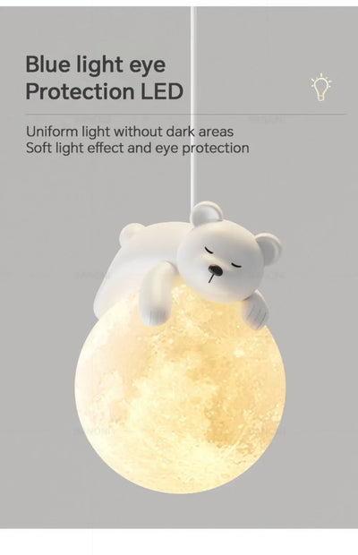 Nordic Little Cute Rabbit LED Pendant Lamp for Dining Rooms, Children's Bedrooms, and Bedside Spaces