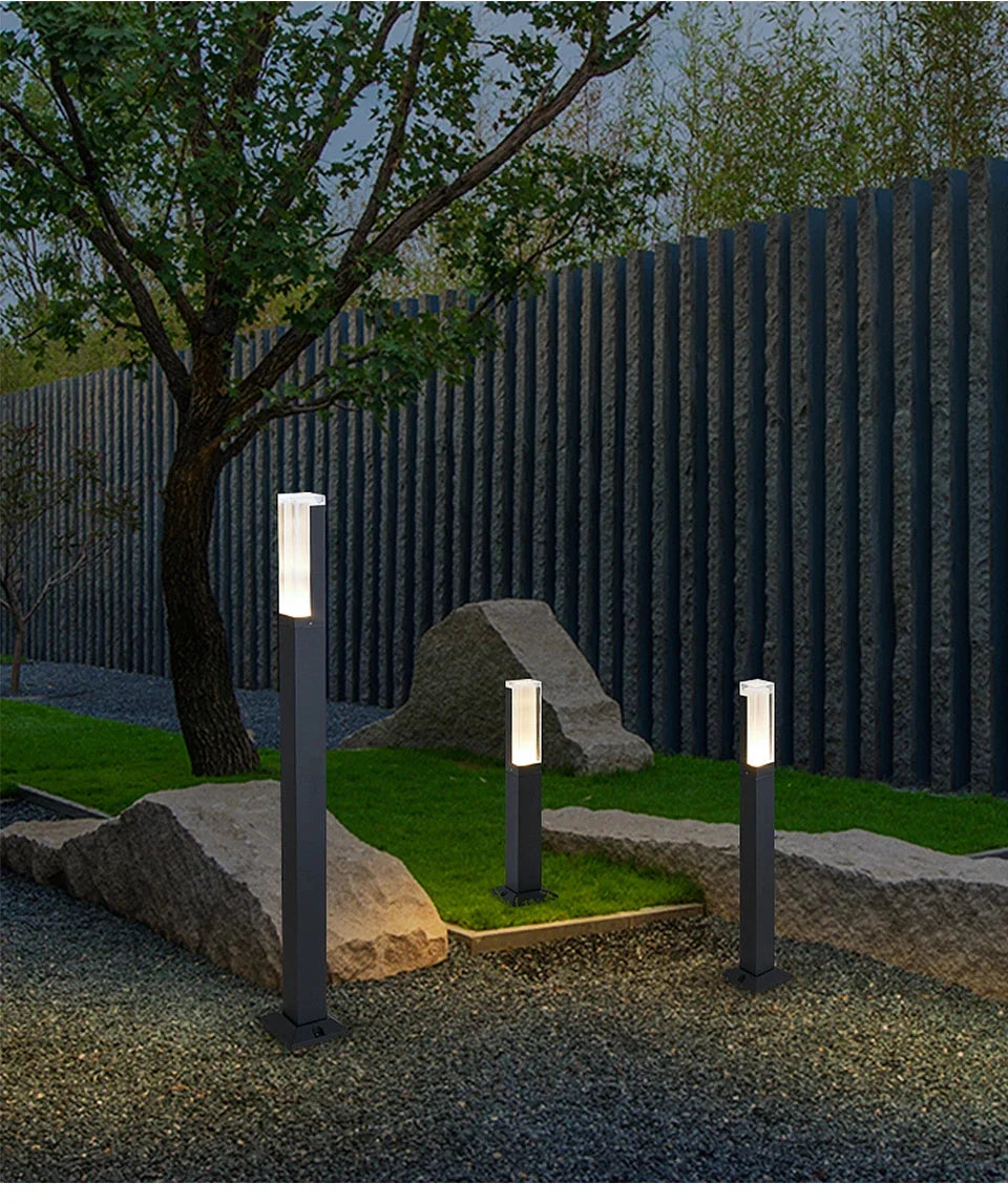 Modern Landscape Path Lights – Outdoor Wired Walkway Lamp for Courtyard and Villa