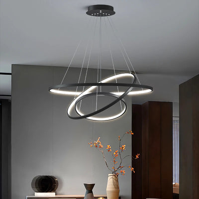 Modern LED Ceiling Lamps: Stylish Rings Pendant Lights Perfect for Indoor Lighting, Ideal LED Chandeliers for Living Room