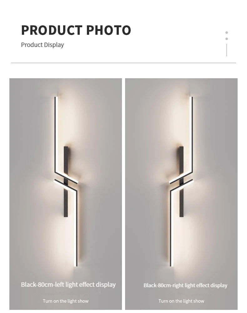 Modern LED Bedside Wall Lamp for Living Room, Bedroom, Stairs, TV Background - Minimalist Interior Wall Light