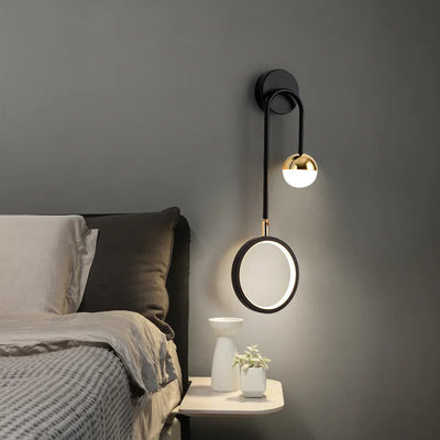 Modern LED Wall Lamp: Nordic Round Sconce Lighting, Luxury Rotatable Design - Perfect for Corridors, Bedside, Hallways, Living Rooms