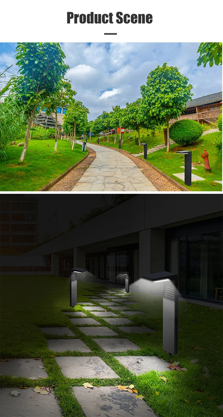 Solar Garden Lawn Light – Waterproof LED Outdoor Pathway Bollard