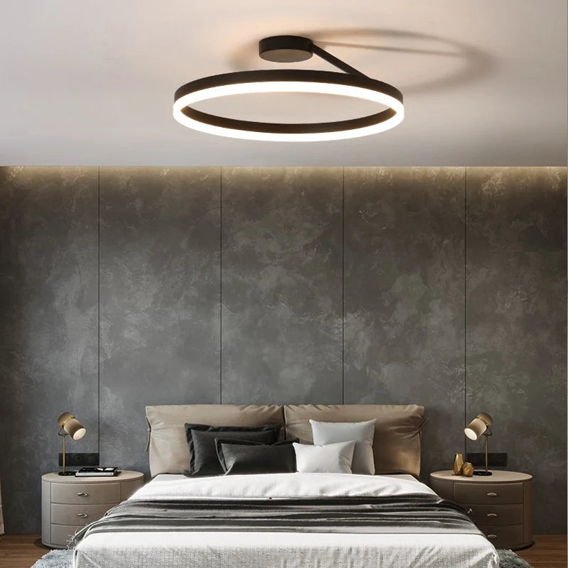 Modern LED Ceiling Light - Circular Lamps in 40/50/60CM - Ideal Fixtures for Living Room, Bedroom