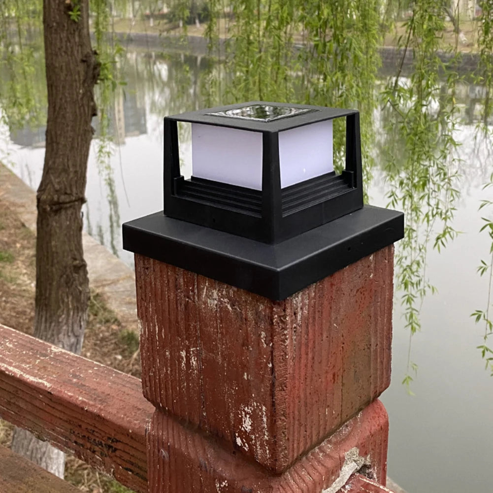 Solar-Powered Waterproof LED Fence Lamp – Stylish Outdoor Lighting Solution