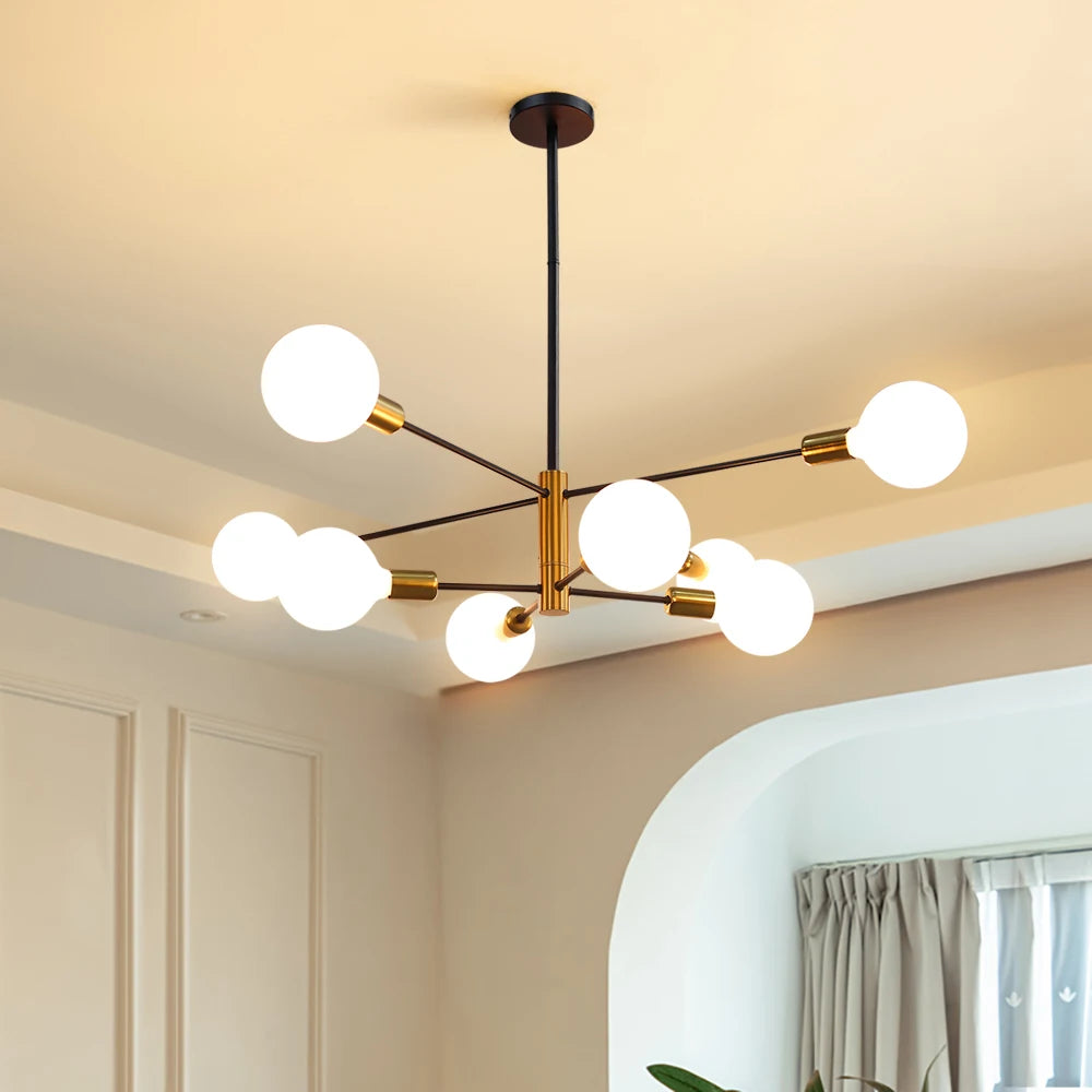 Modern Nordic LED Ceiling Chandelier - Stylish Lighting for Living and Dining Rooms