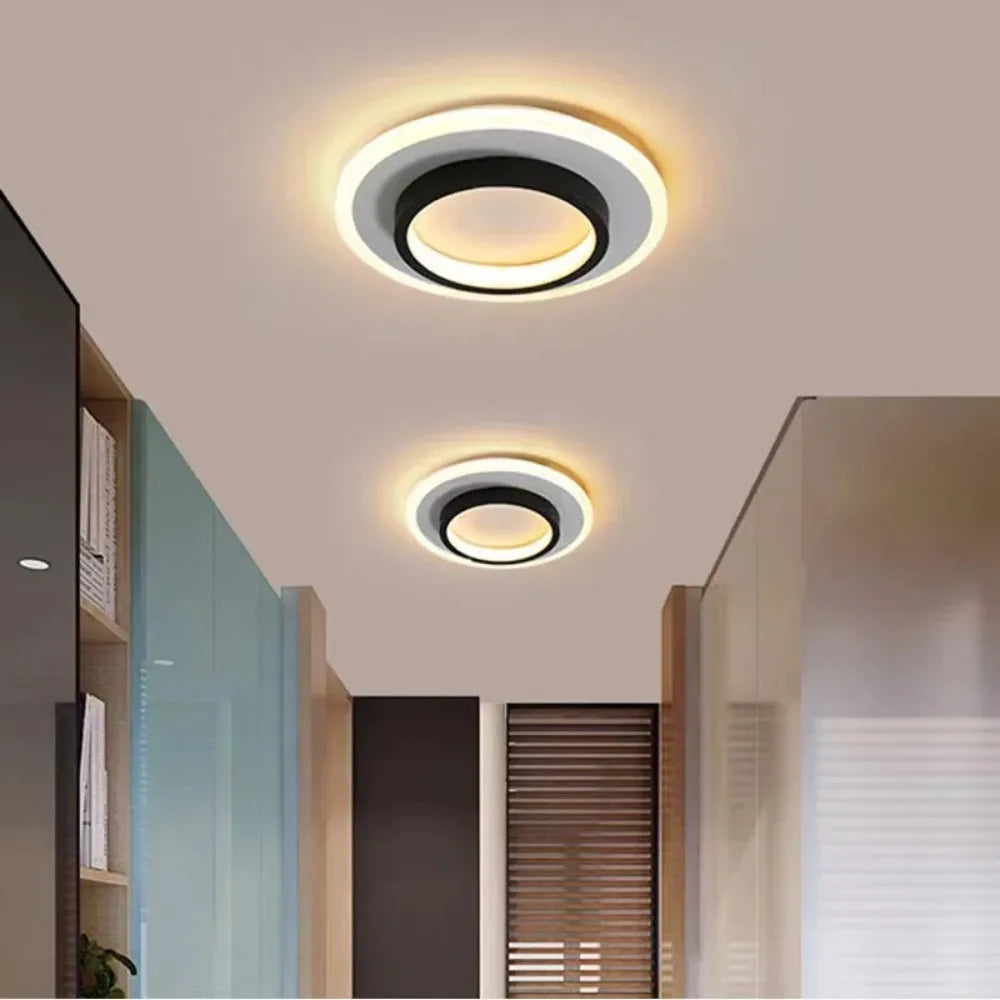 Contemporary Indoor Modern LED Metal Mount Ceiling Light - Stylish Lighting Fixture for Living Room, Bedroom, Hotel