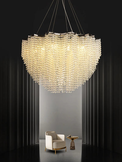 Suspended Ceiling Chandelier - Postmodern Crystal Chain Luxury Lighting Fixture