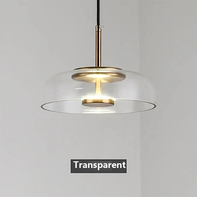 Modern LED Glass Pendant Light for Dining Room, Bedroom, Bar, and Loft Decor