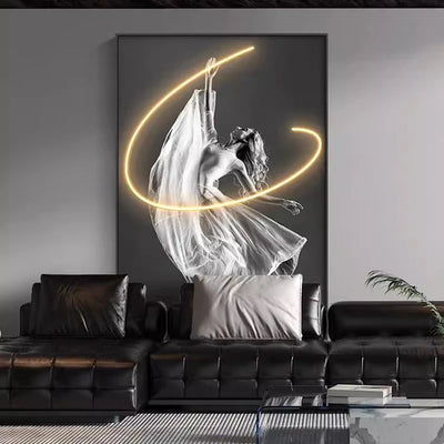 Modern Art Character Luminous Interior Painting LED Wall Lamp - Elegant Decor for Any Space
