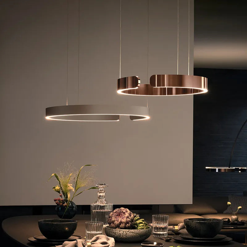 The Dimmable Nordic Ring: Modern Pendant Lamp for Dining & Living Rooms