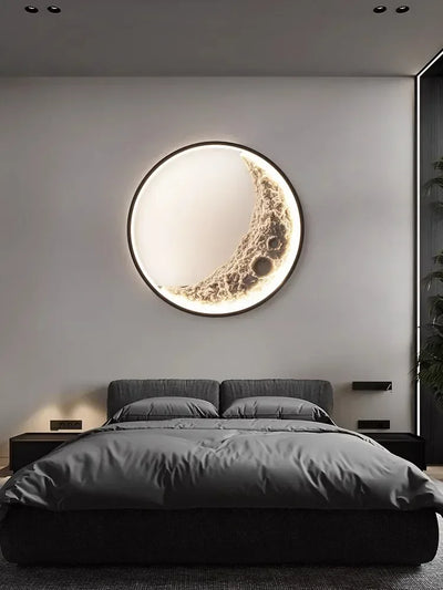 Modern Simple Moon LED Wall Lamps: Ideal for Indoor and Outdoor Lighting