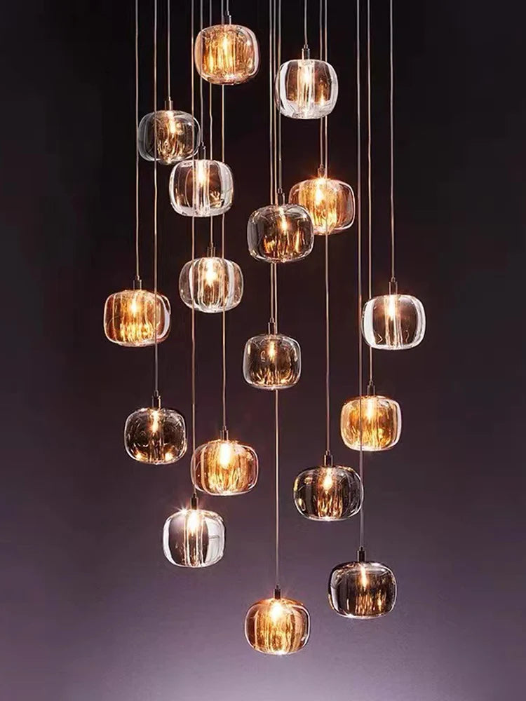 Modern Nordic LED Crystal Ceiling Chandelier - Luxury Lighting Fixture for Various Spaces