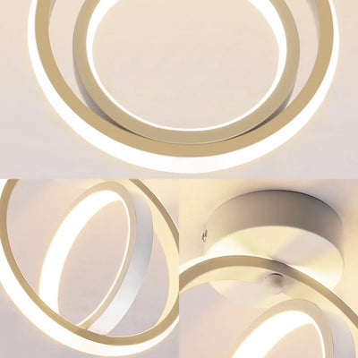 Small Led Ceiling Lights Aisle Hallway Lamp Modern 2 Rings Light Fixtures Living Room Bedroom Kitchen