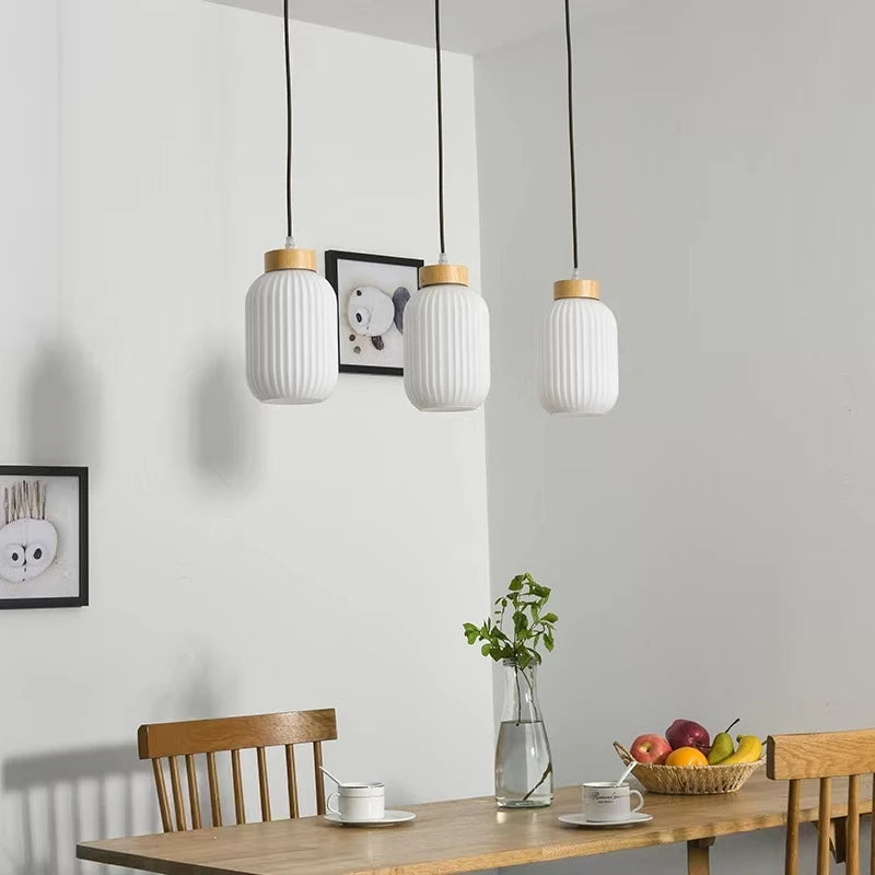 White Glass Pendant Lights Nordic Home Decor Lighting Fixture for Any Space