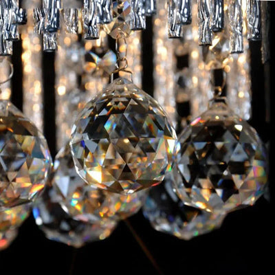 High Quality Modern Square Pendant Crystal Chandelier LED Light Fixture for Bedroom Dining Room