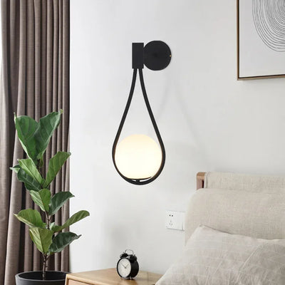 Minimalist LED Glass Ball Wall Lamps - Nordic Iron Design for Living Spaces