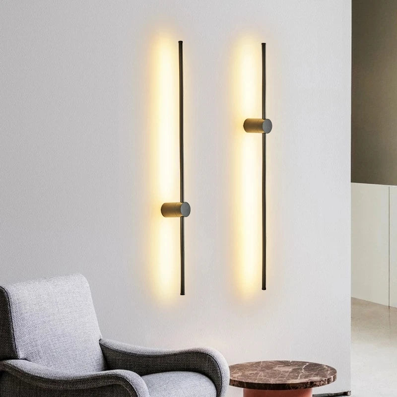 Modern LED Long Line Wall Lamps: Ideal for Bedside, Living Room Sofa Background, Interior Wall Sconces