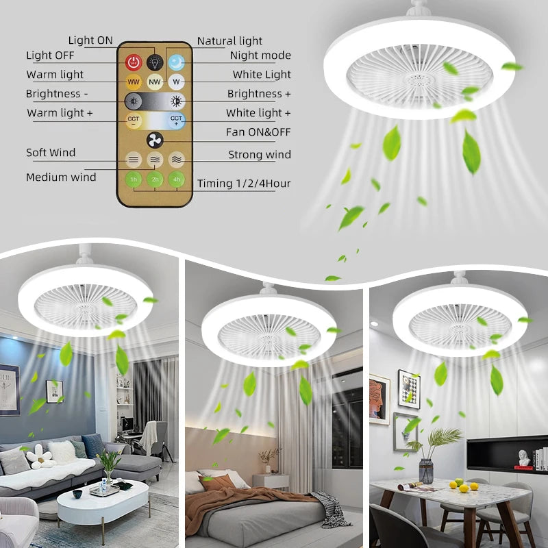 Smart Ceiling Fan with Light – Modern LED Fan with Remote Control