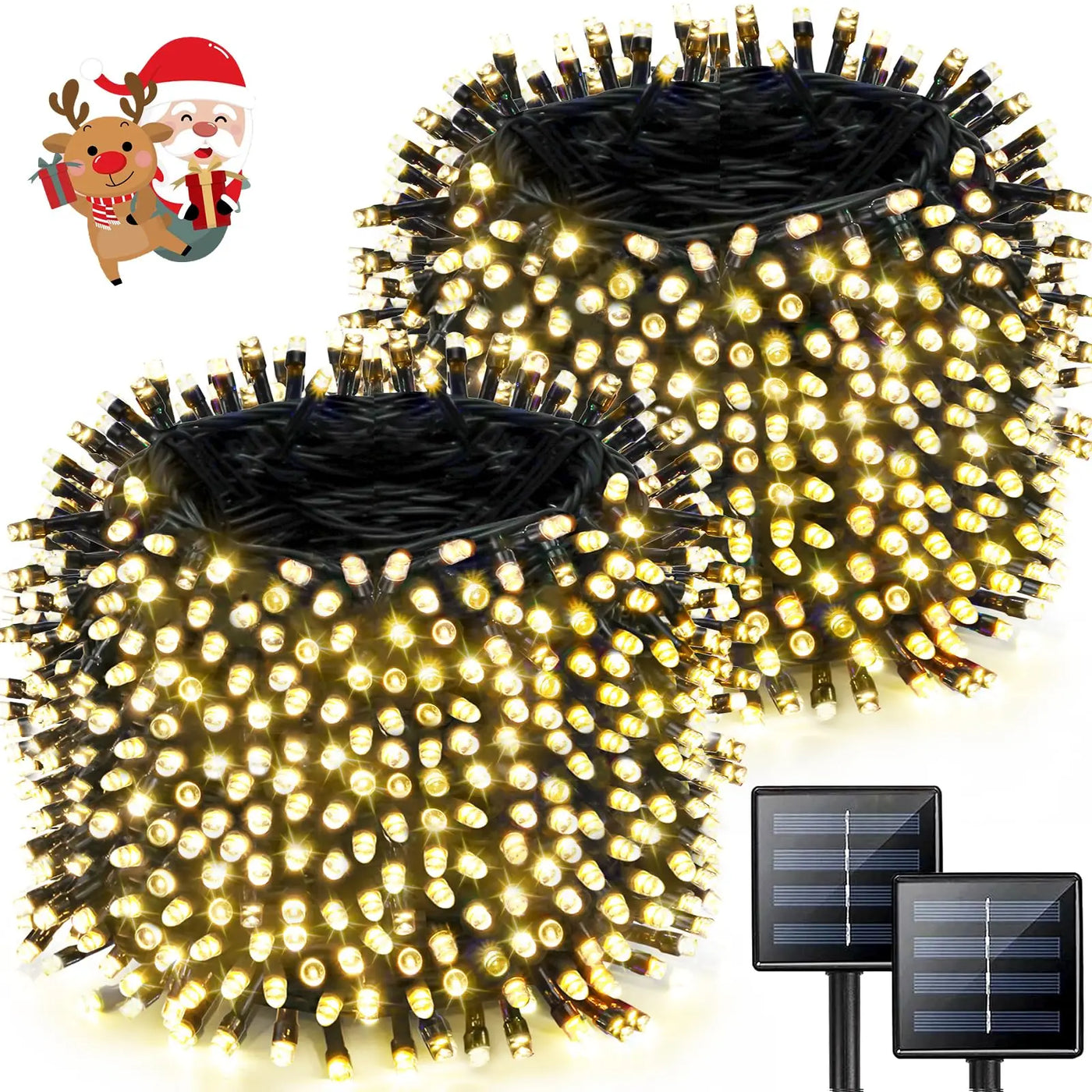 Solar Powered LED Outdoor Fairy Lights IP65 Waterproof 30M 8 Modes String Light for Christmas and Wedding Decorations