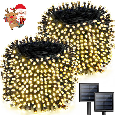 Solar Powered LED Outdoor Fairy Lights IP65 Waterproof 30M 8 Modes String Light for Christmas and Wedding Decorations