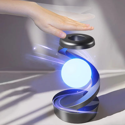 3D Levitating Moon Lamp with RGB LED Lights and Wireless Phone Charger – Floating and Spinning Table Lamp