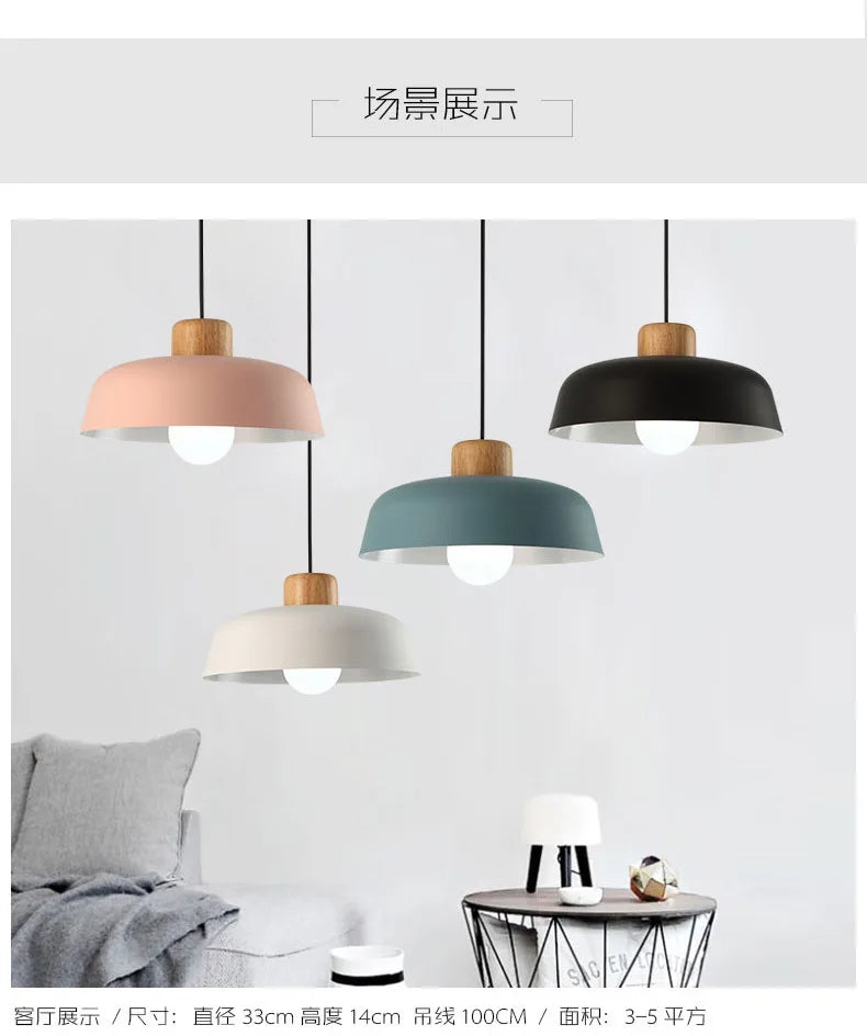 Nordic Style LED Pendant Light – Minimalist Chandelier for Kitchen, Bar, and Study