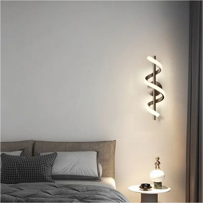Nordic LED Wall Lamp: Minimalist Bedside Sconce for Bedroom, Living Room, Corridor - Black, White Indoor Lighting