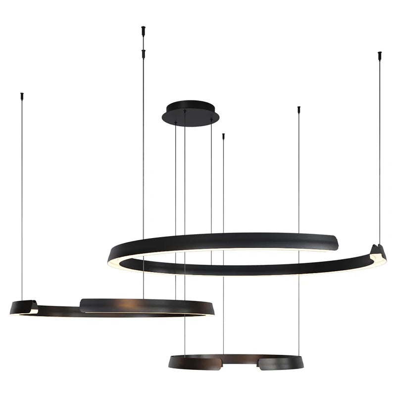 Modern Simple Circular Pendant Lamp - Stylish Lighting Fixture for Living and Dining Rooms