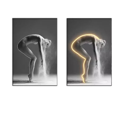 Modern Art Character Luminous Interior Painting LED Wall Lamp - Elegant Decor for Any Space