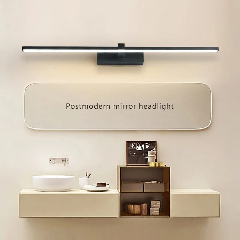 Modern LED Wall Lamp - Sleek Bathroom Mirror Light with Three Color Options