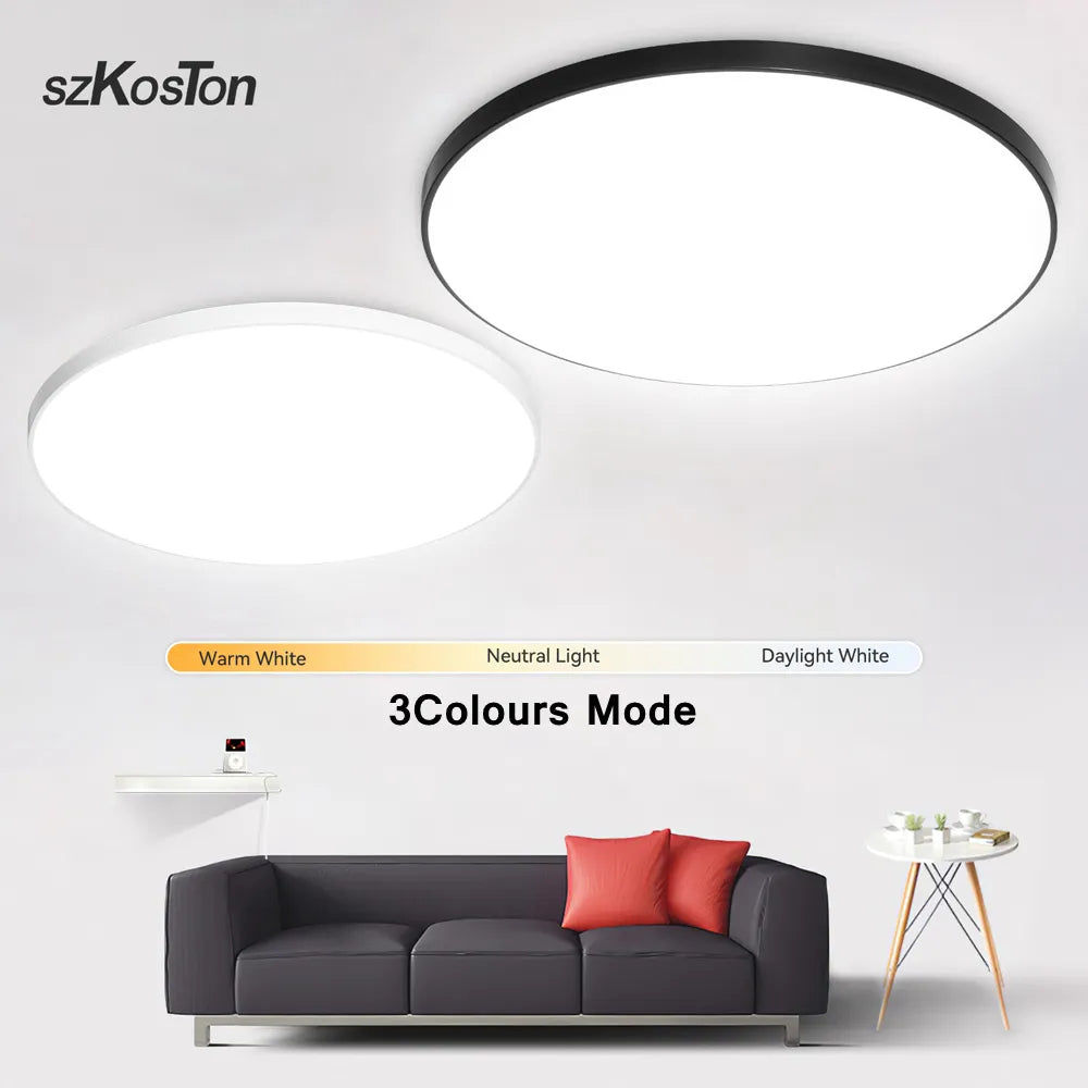 37cm Ultra-Thin LED Ceiling Lamp Indoor Ceiling Light with 3 Colors for Kitchen, Bedroom and Living Room