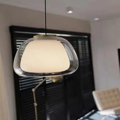 Modern Danish Charm: Dimmable LED Chandelier in Cream & Aluminum for Any Room