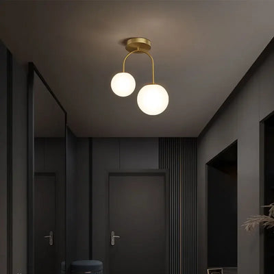 Nordic Glass Ball LED Ceiling Light: Perfect for Aisle, Corridor, Balcony, Hallway, Bedroom, Clockroom