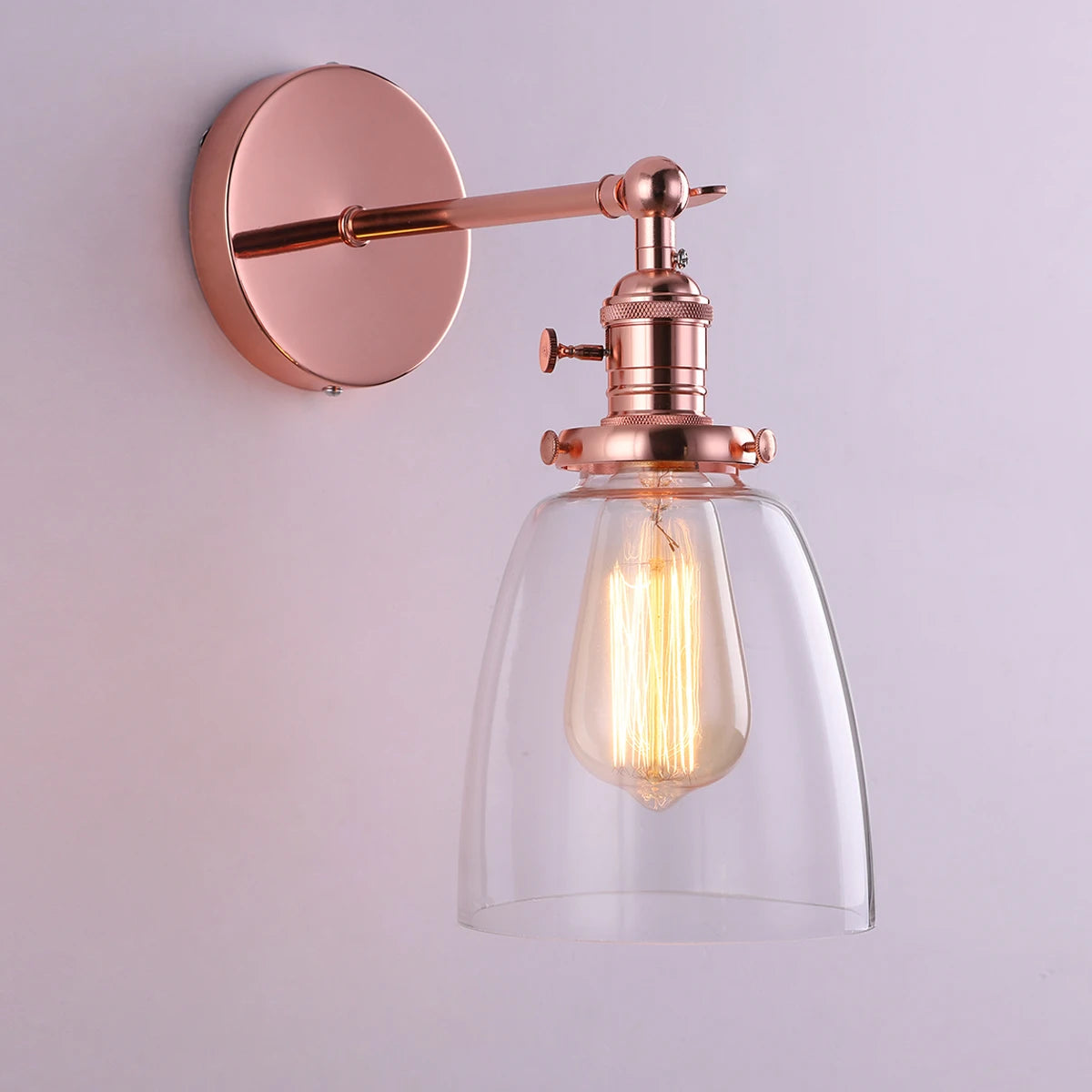 Modern Minimalist Glass Wall Lamps for Living Room Bedroom Bedside Indoor Lighting Decoration E26 E27