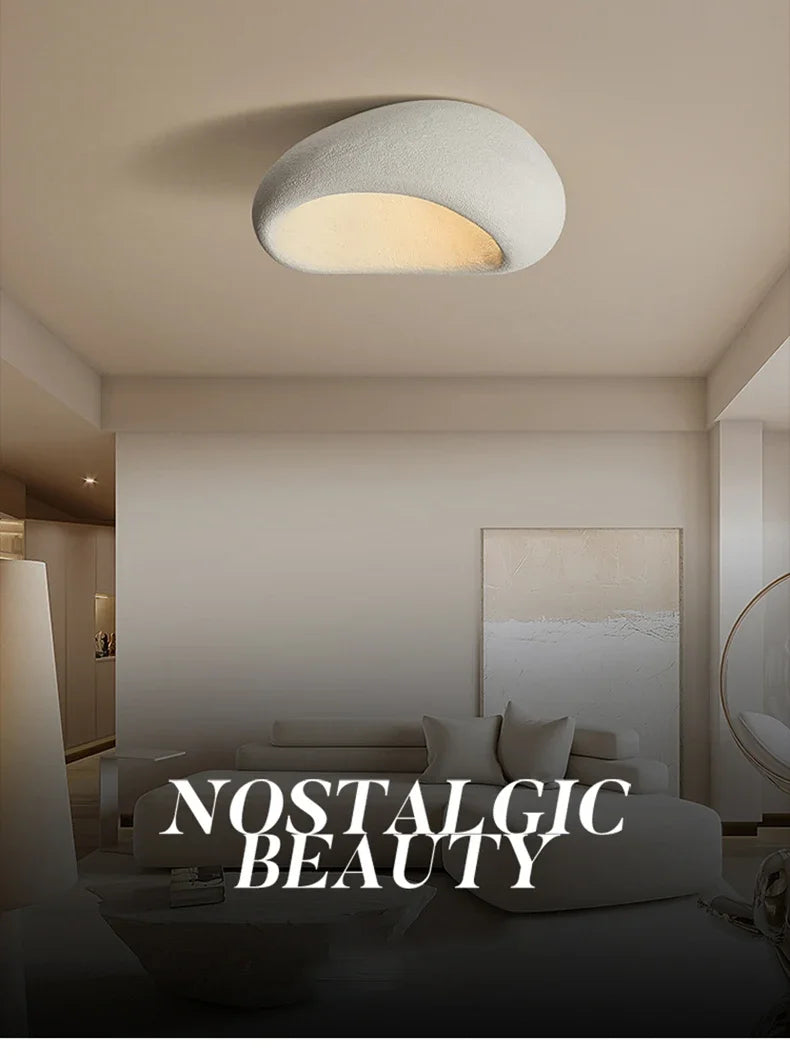 Nordic Minimalist Wabi Sabi Chandelier – Cream Style Ceiling Light