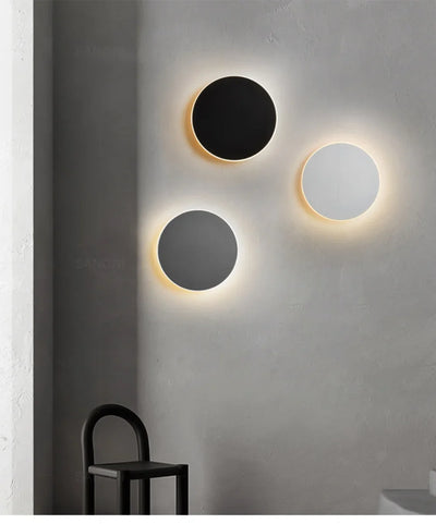 Modern LED Round Wall Lamps with Touch Switch – Minimalist Style for Interior Spaces